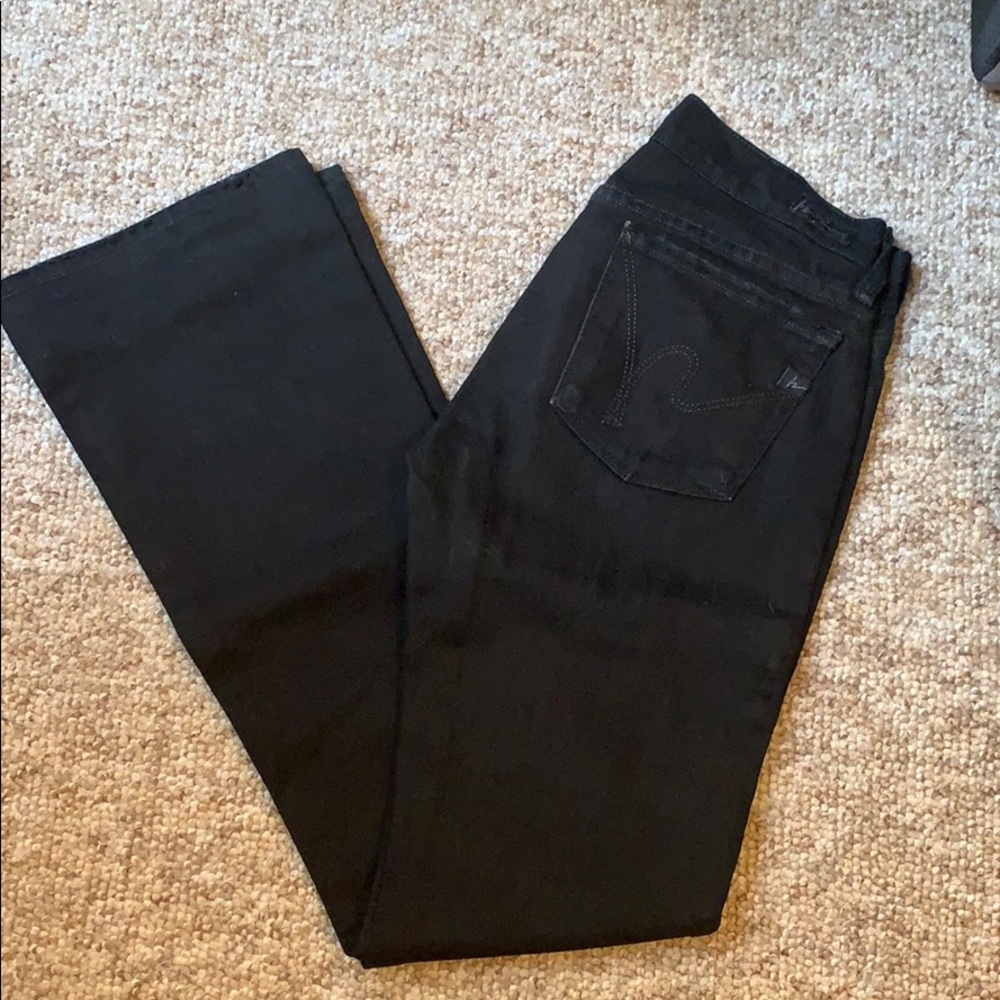 Citizens of humanity black high rise jeans denim